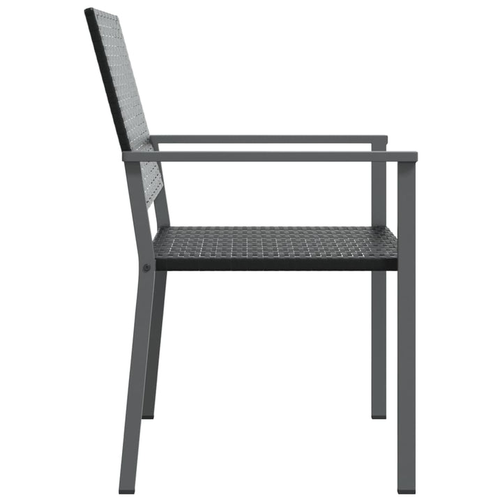 havestole 4 stk. 54x62,5x89 cm polyrattan sort