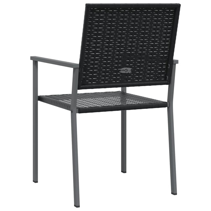 havestole 4 stk. 54x62,5x89 cm polyrattan sort