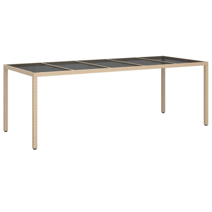 spisebordssæt til haven 9 dele med hynder polyrattan beige