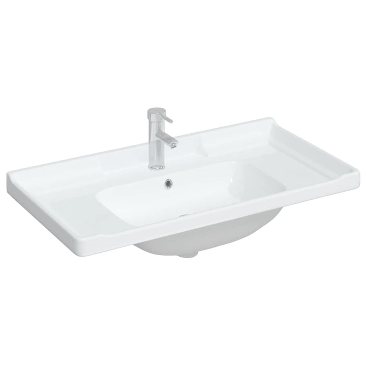 badeværelsesvask 91,5x48x23 cm rektangulær keramisk hvid