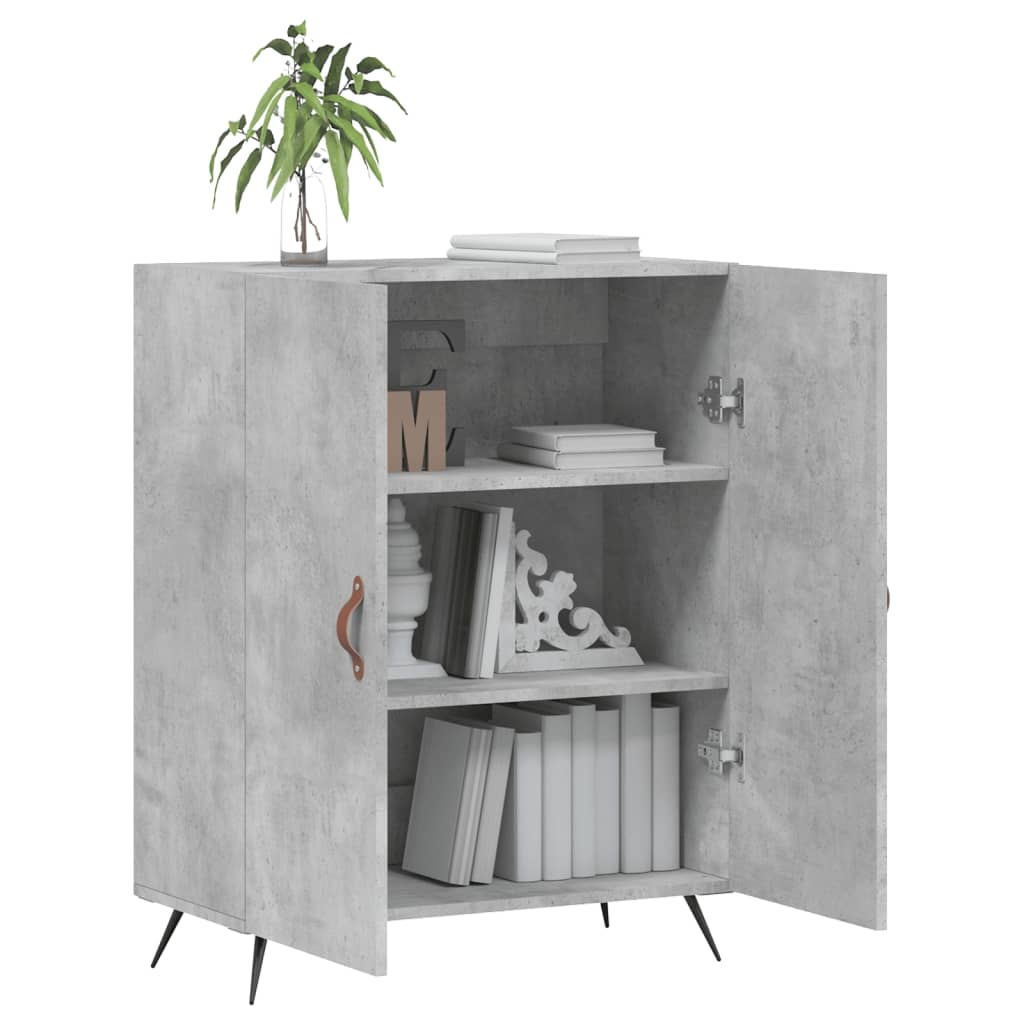 skænk 69,5x34x90 cm konstrueret træ betongrå