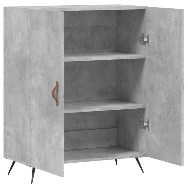 skænk 69,5x34x90 cm konstrueret træ betongrå