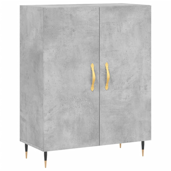 skænk 69,5x34x90 cm konstrueret træ betongrå