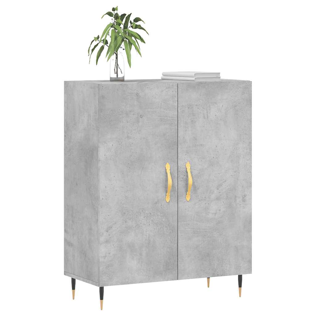 skænk 69,5x34x90 cm konstrueret træ betongrå