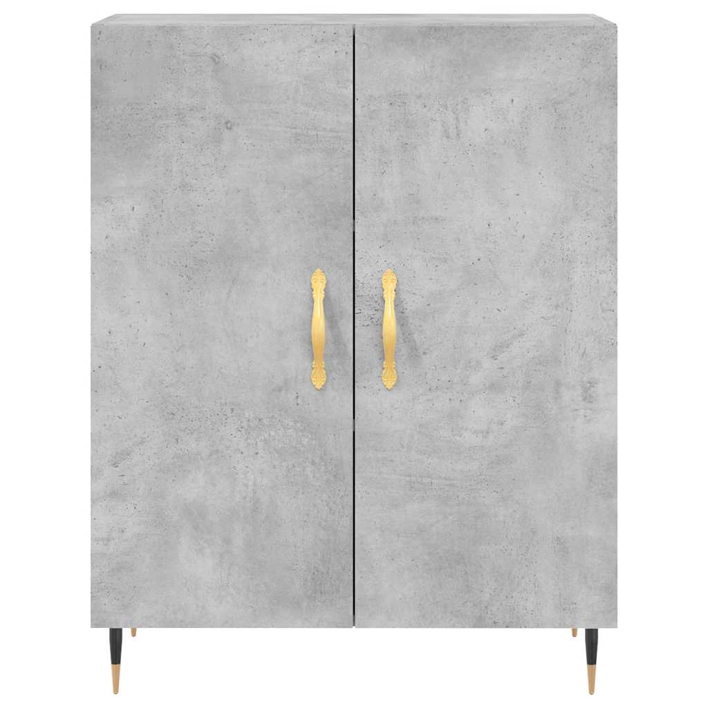 skænk 69,5x34x90 cm konstrueret træ betongrå