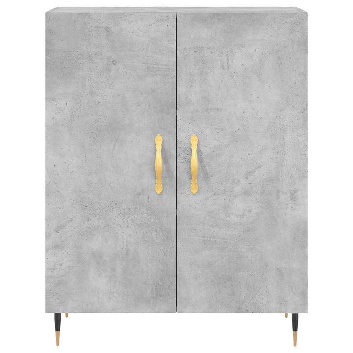 skænk 69,5x34x90 cm konstrueret træ betongrå