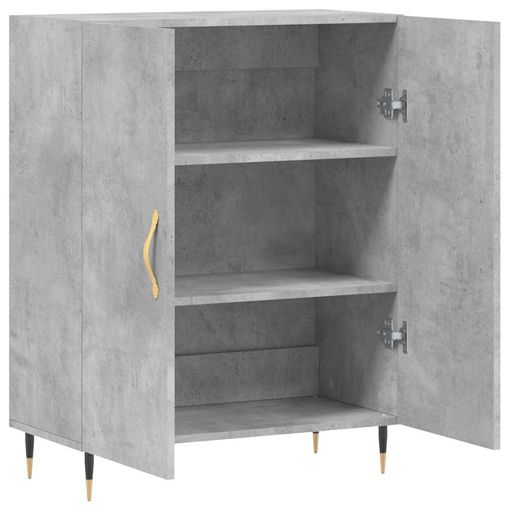skænk 69,5x34x90 cm konstrueret træ betongrå