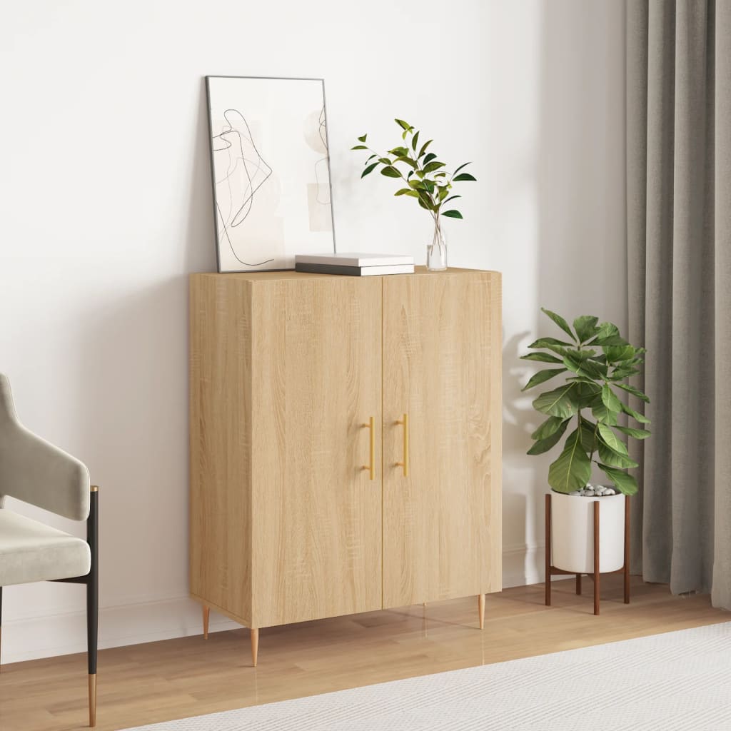 skænk 69,5x34x90 cm konstrueret træ sonoma-eg