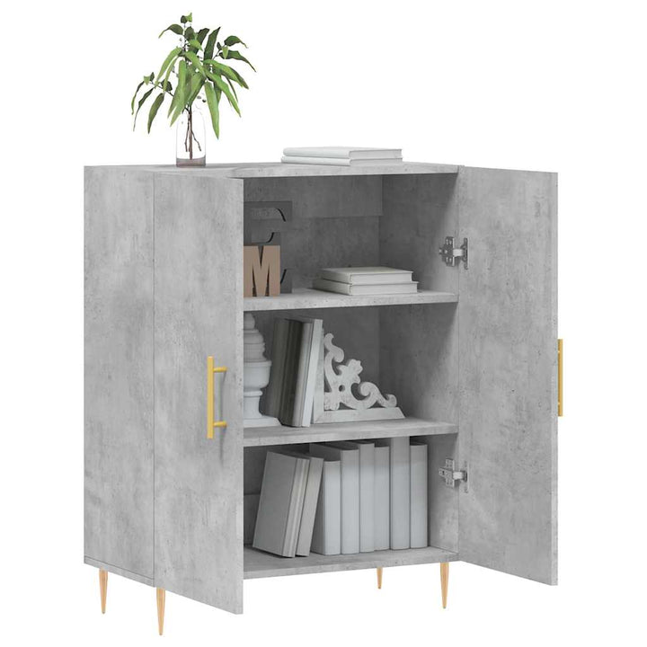 skænk 69,5x34x90 cm konstrueret træ betongrå