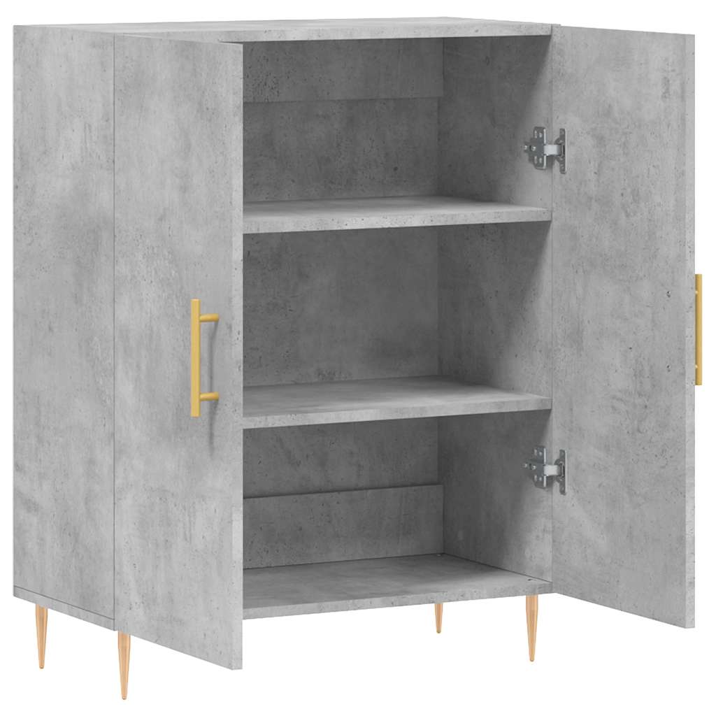 skænk 69,5x34x90 cm konstrueret træ betongrå