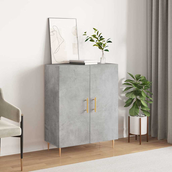 skænk 69,5x34x90 cm konstrueret træ betongrå