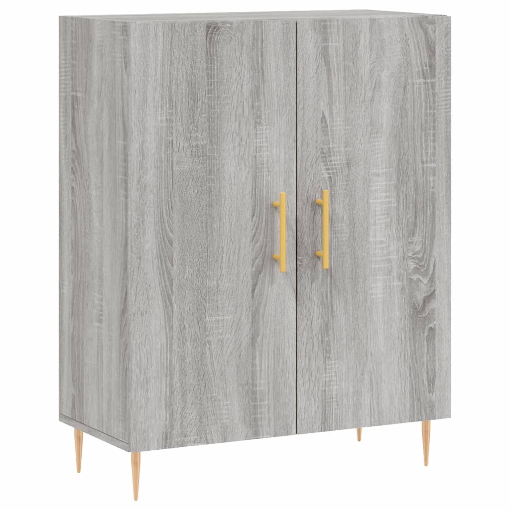 skænk 69,5x34x90 cm konstrueret træ grå sonoma-eg