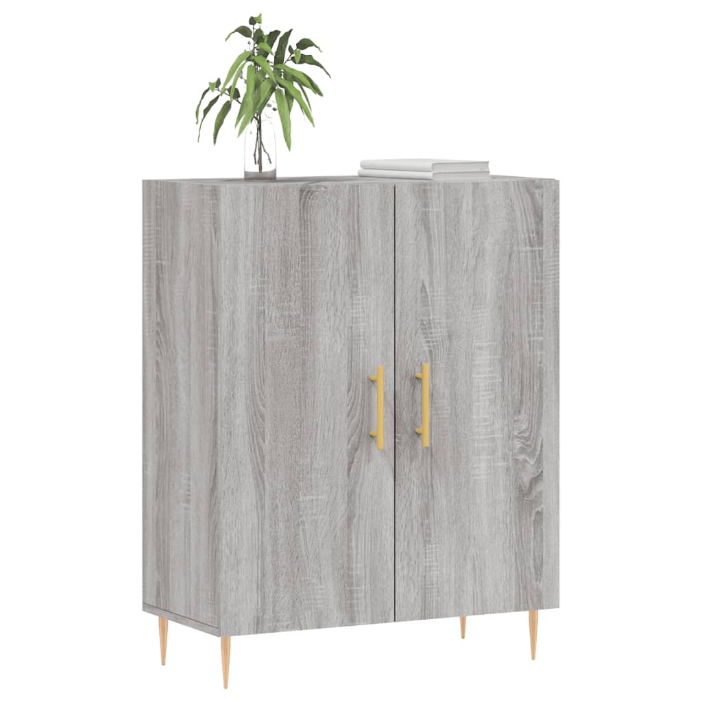 skænk 69,5x34x90 cm konstrueret træ grå sonoma-eg