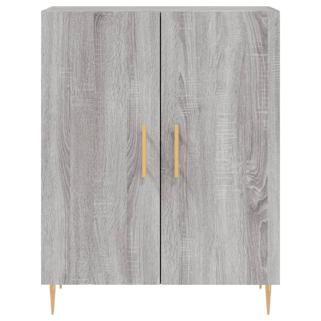 skænk 69,5x34x90 cm konstrueret træ grå sonoma-eg