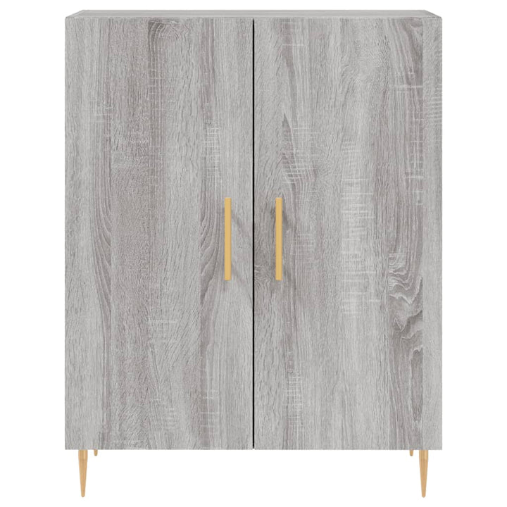 skænk 69,5x34x90 cm konstrueret træ grå sonoma-eg