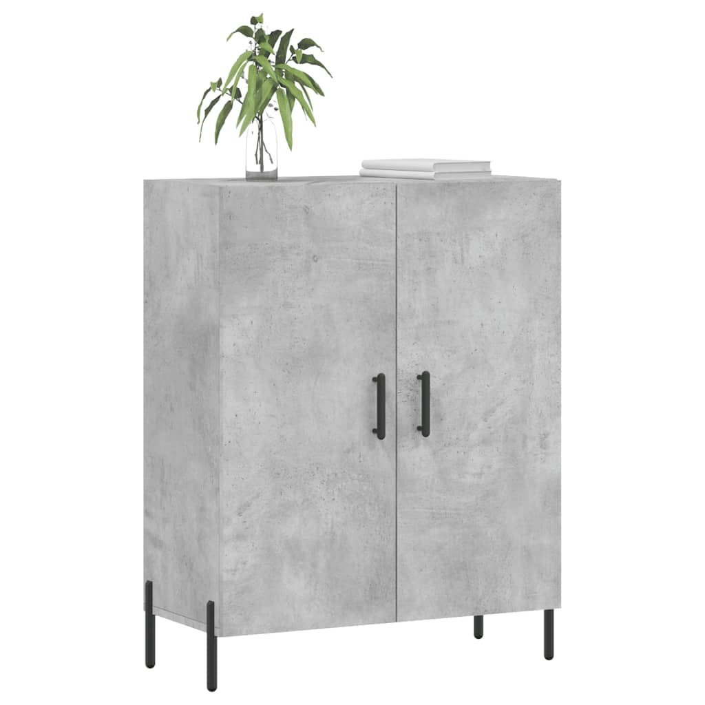 skænk 69,5x34x90 cm konstrueret træ betongrå