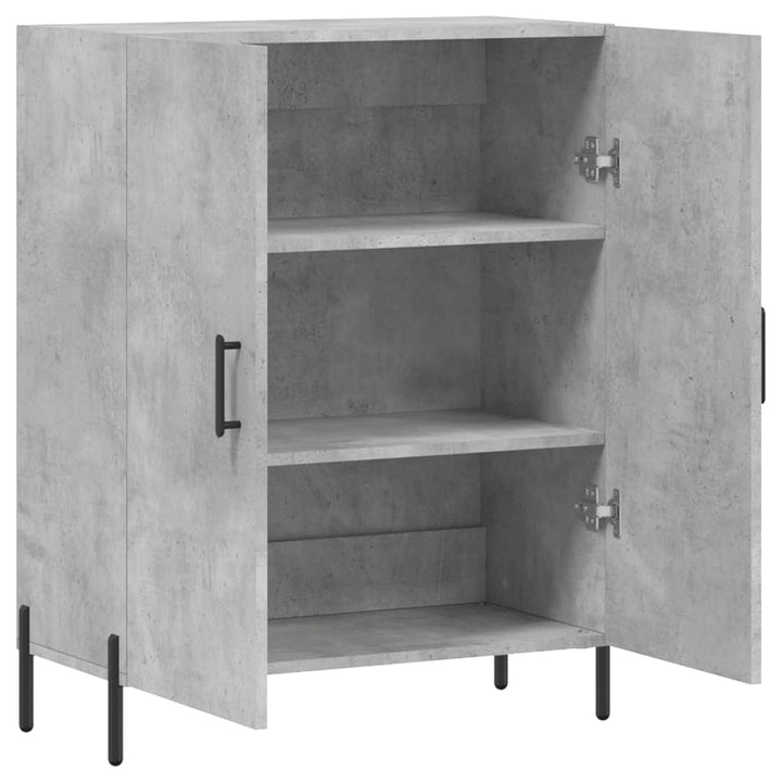 skænk 69,5x34x90 cm konstrueret træ betongrå