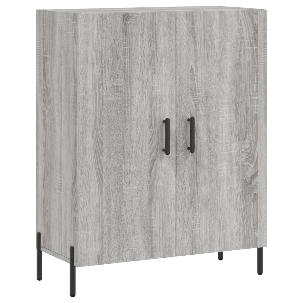 skænk 69,5x34x90 cm konstrueret træ grå sonoma-eg