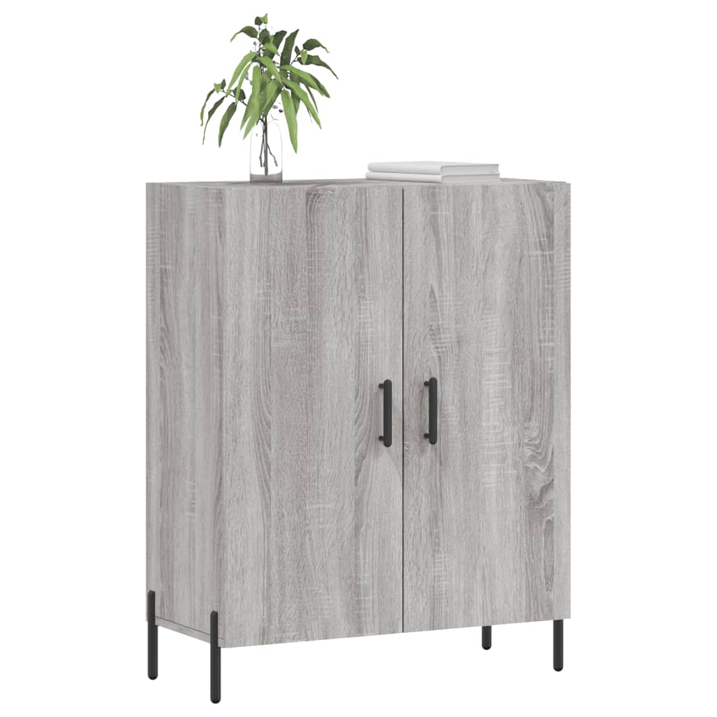 skænk 69,5x34x90 cm konstrueret træ grå sonoma-eg