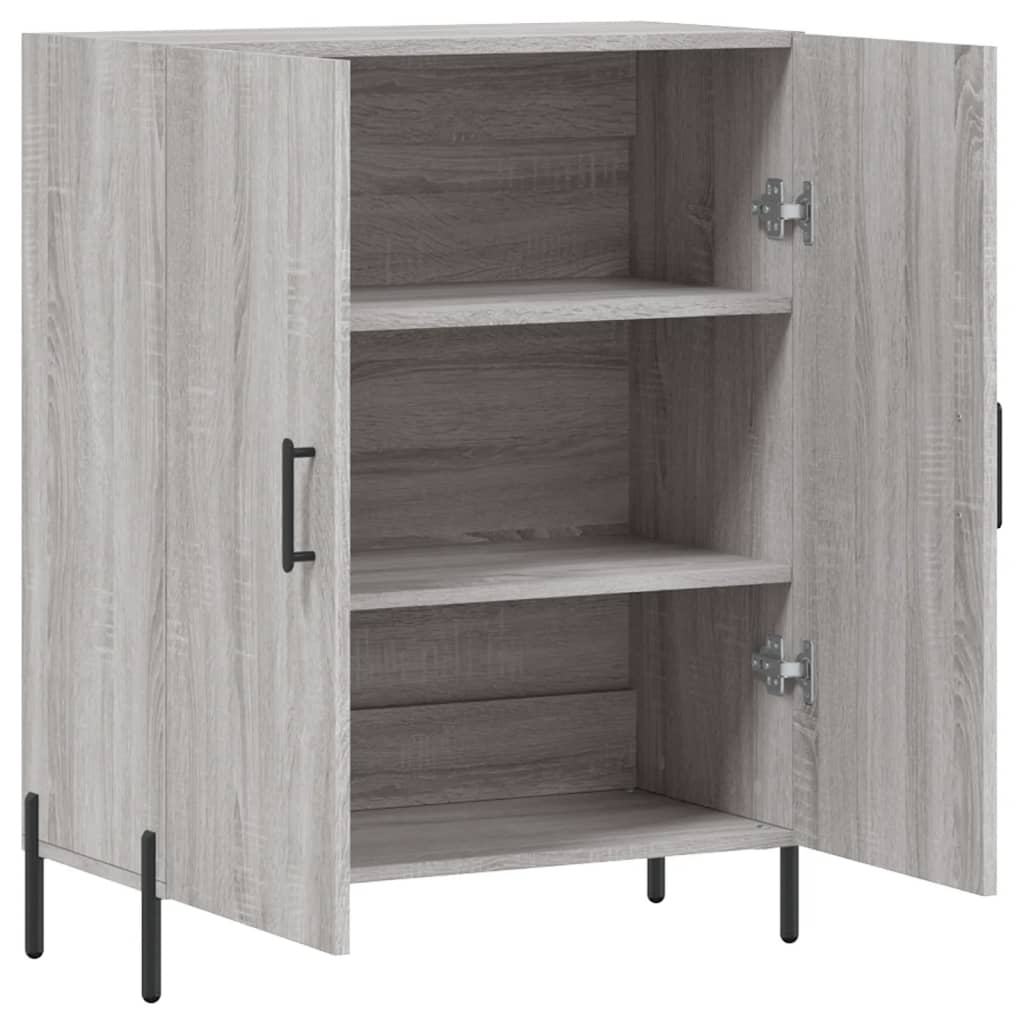 skænk 69,5x34x90 cm konstrueret træ grå sonoma-eg