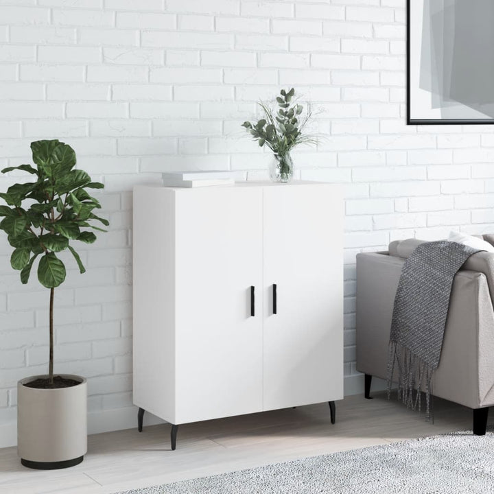 skænk 69,5x34x90 cm konstrueret træ hvid