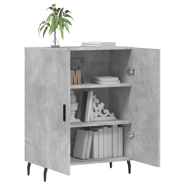 skænk 69,5x34x90 cm konstrueret træ betongrå