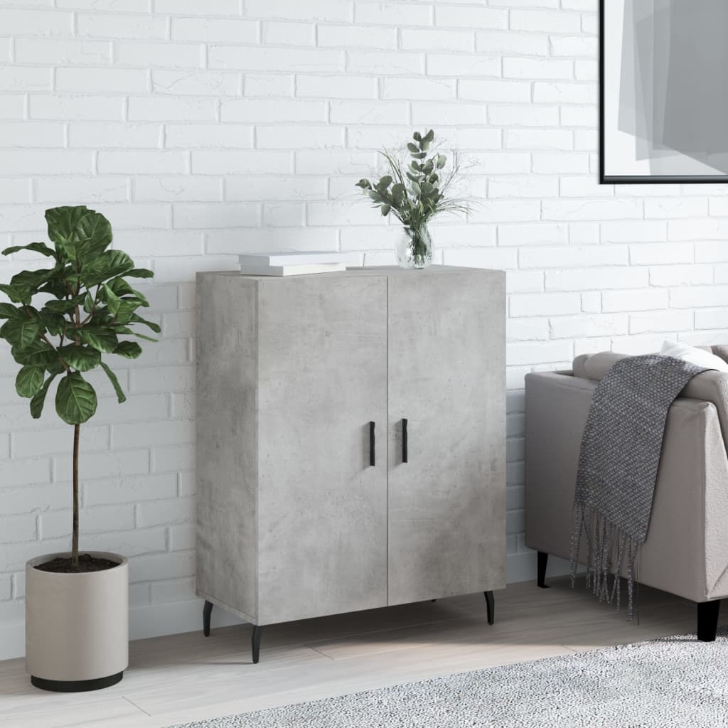 skænk 69,5x34x90 cm konstrueret træ betongrå