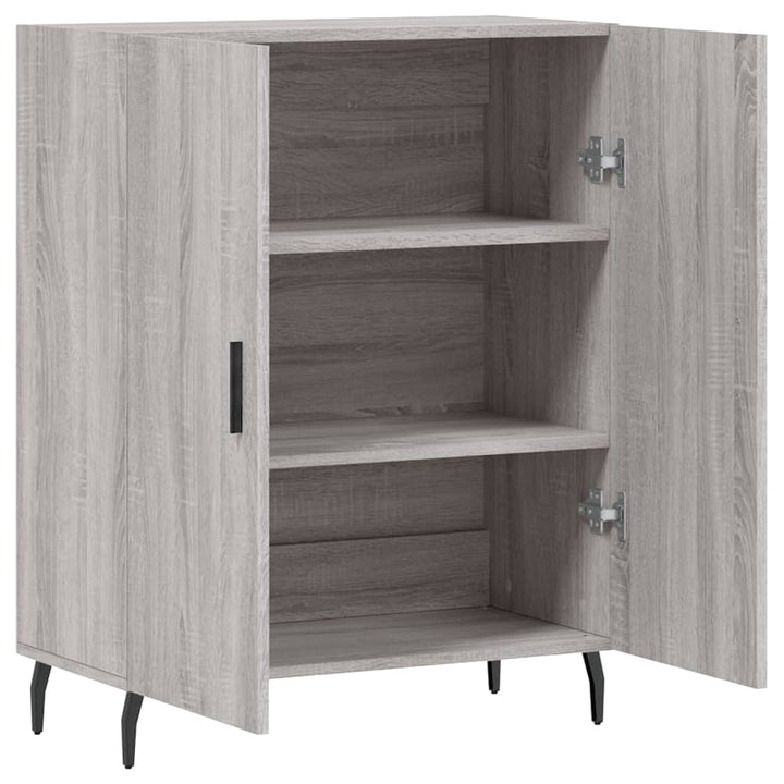 skænk 69,5x34x90 cm konstrueret træ grå sonoma-eg