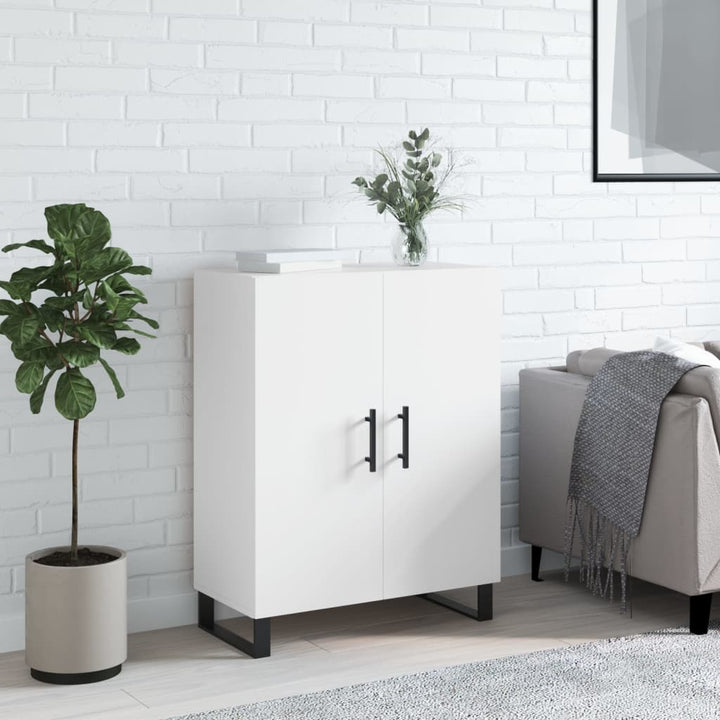 skænk 69,5x34x90 cm konstrueret træ hvid