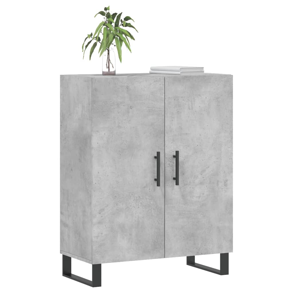 skænk 69,5x34x90 cm konstrueret træ betongrå