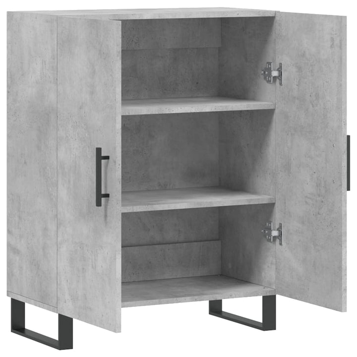 skænk 69,5x34x90 cm konstrueret træ betongrå