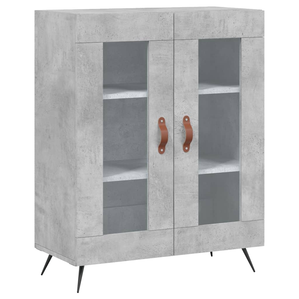 skænk 69,5x34x90 cm konstrueret træ betongrå