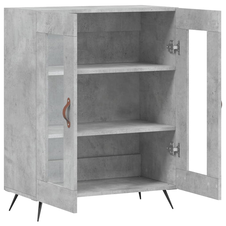 skænk 69,5x34x90 cm konstrueret træ betongrå