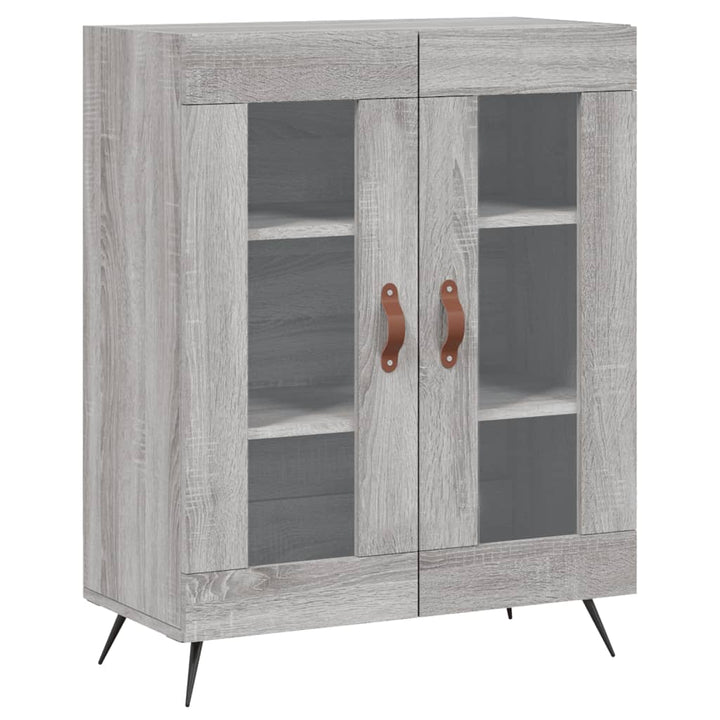 skænk 69,5x34x90 cm konstrueret træ grå sonoma-eg