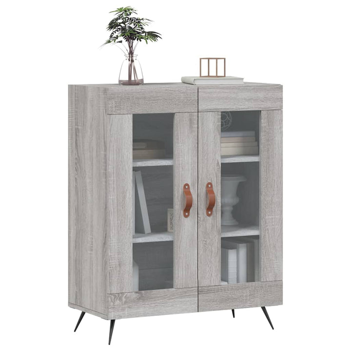 skænk 69,5x34x90 cm konstrueret træ grå sonoma-eg