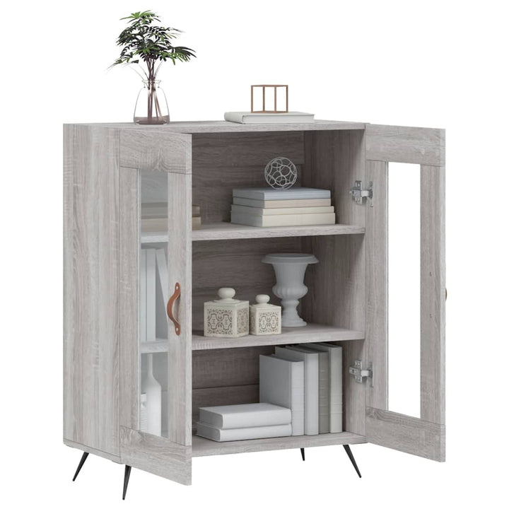 skænk 69,5x34x90 cm konstrueret træ grå sonoma-eg