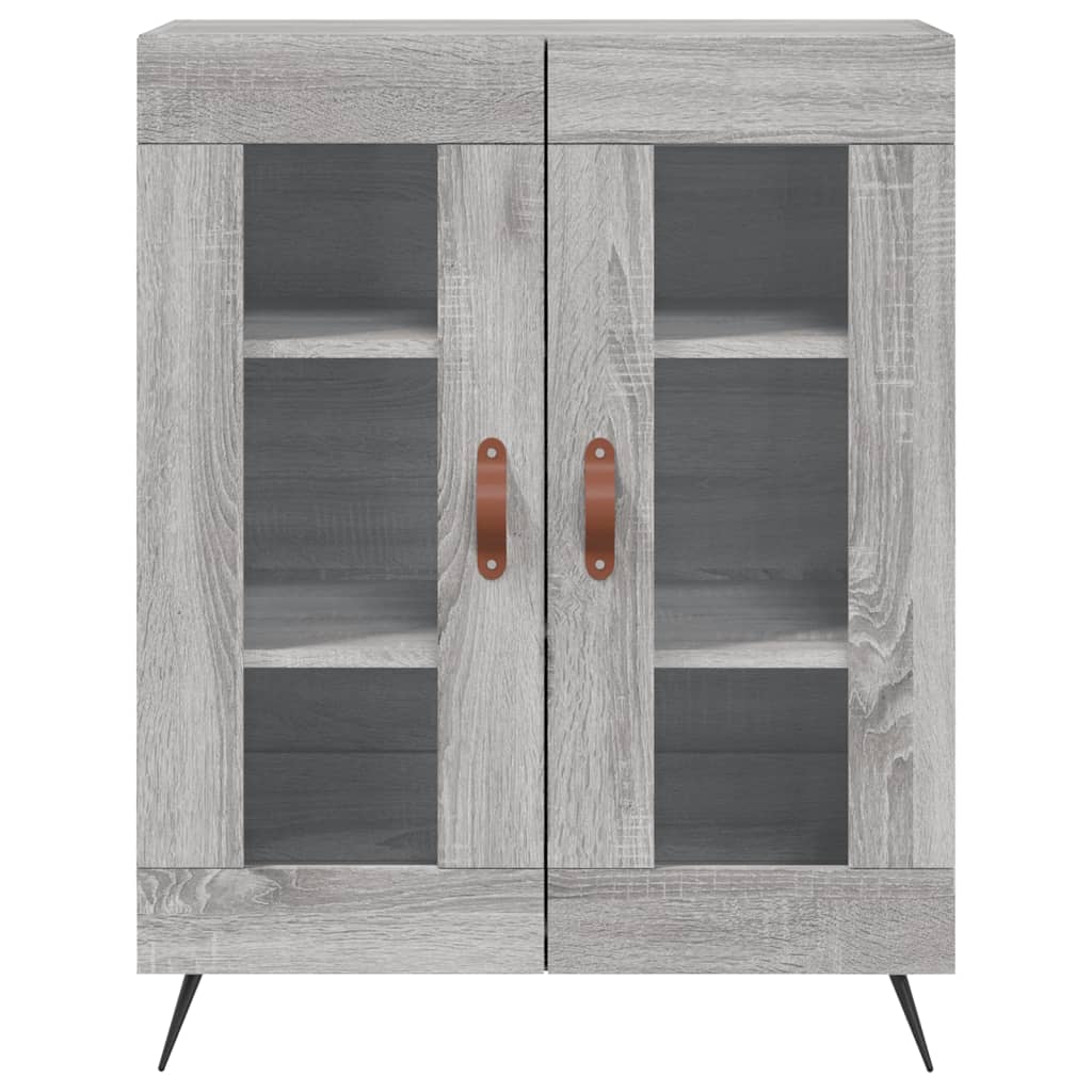 skænk 69,5x34x90 cm konstrueret træ grå sonoma-eg