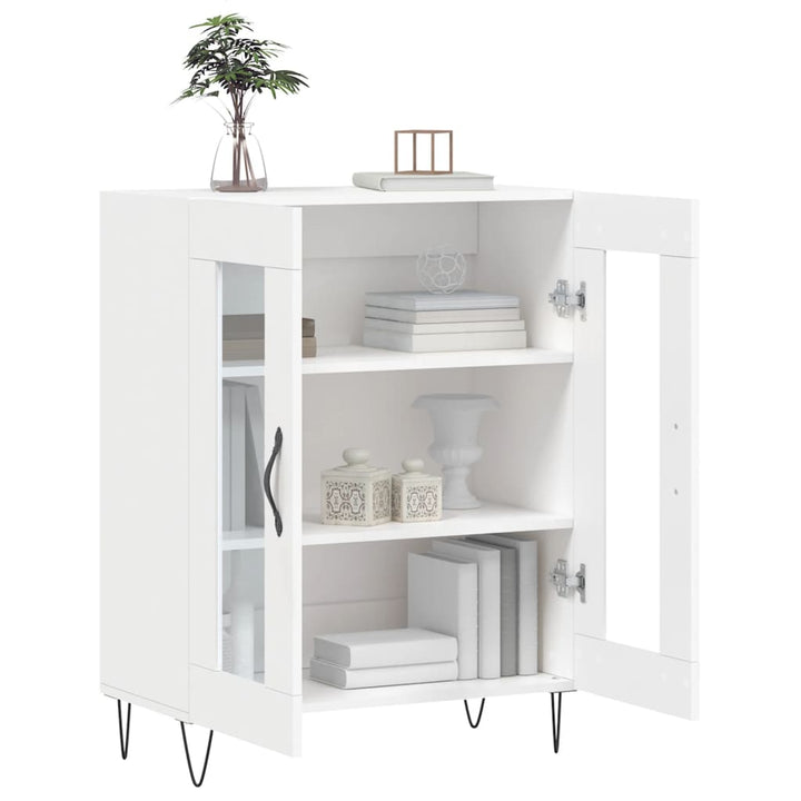 skænk 69,5x34x90 cm konstrueret træ hvid
