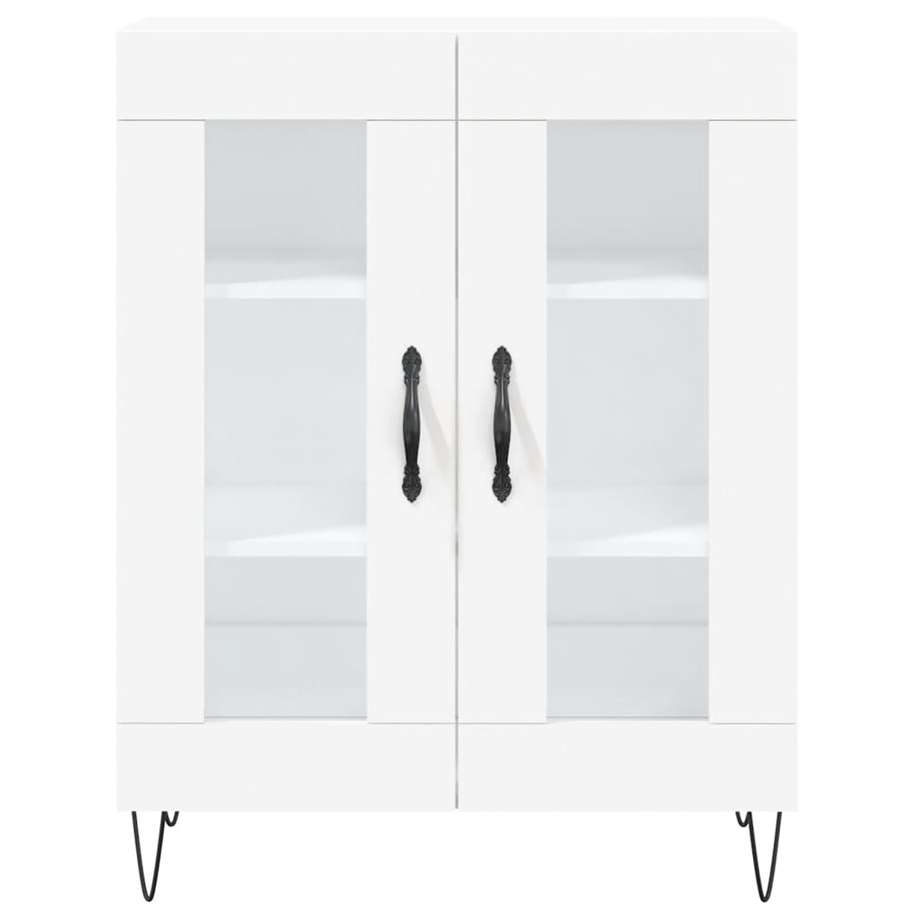 skænk 69,5x34x90 cm konstrueret træ hvid