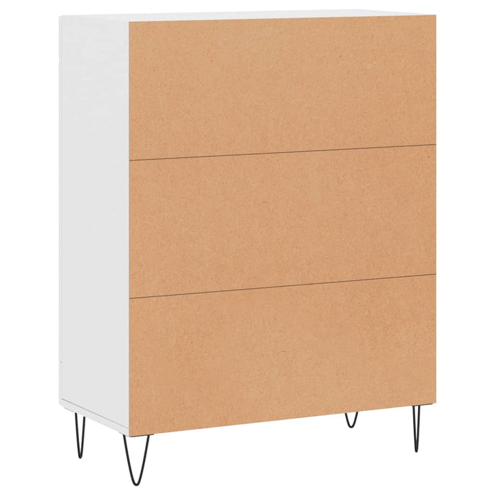skænk 69,5x34x90 cm konstrueret træ hvid