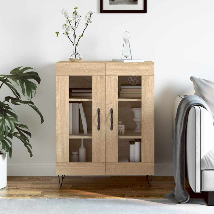 skænk 69,5x34x90 cm konstrueret træ sonoma-eg