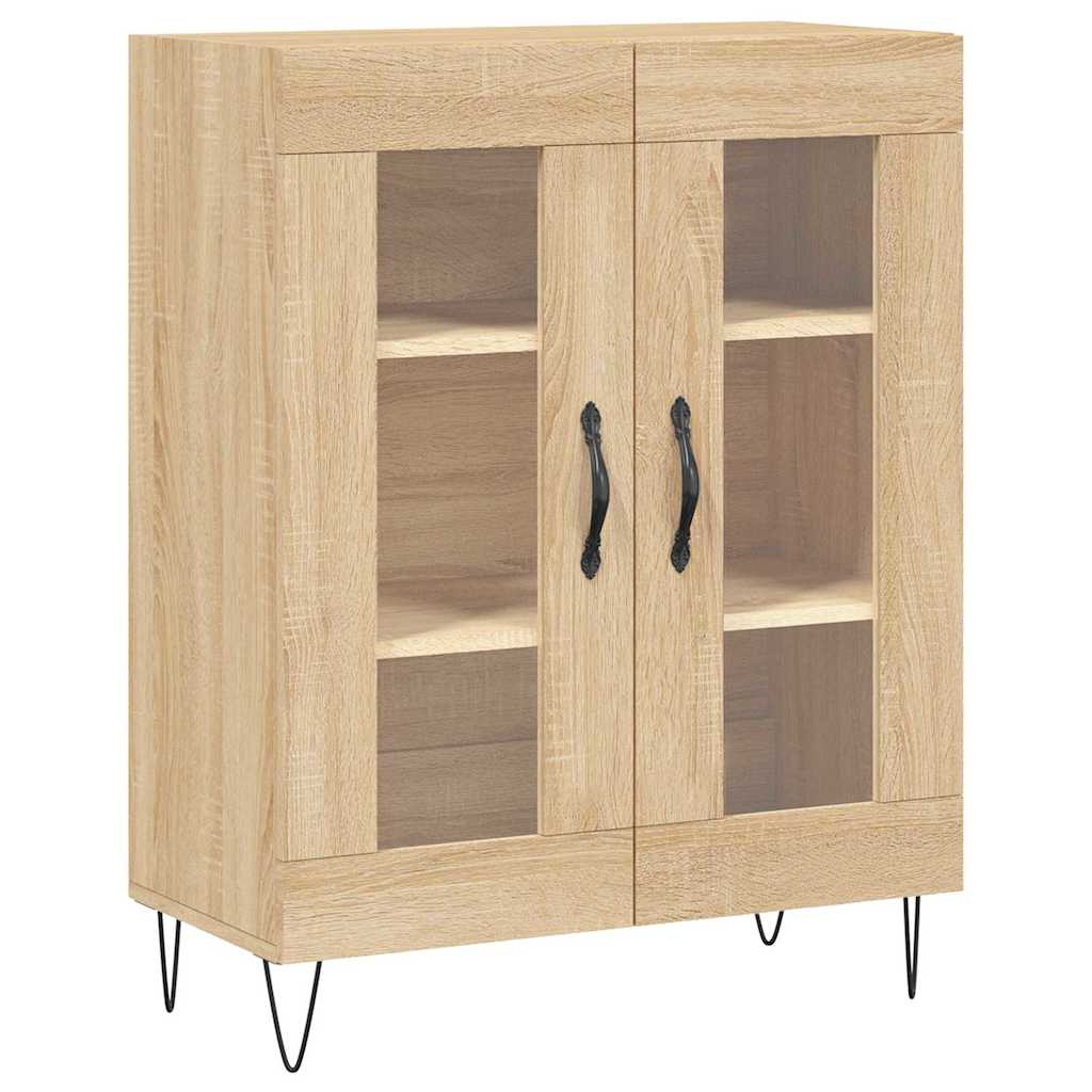 skænk 69,5x34x90 cm konstrueret træ sonoma-eg