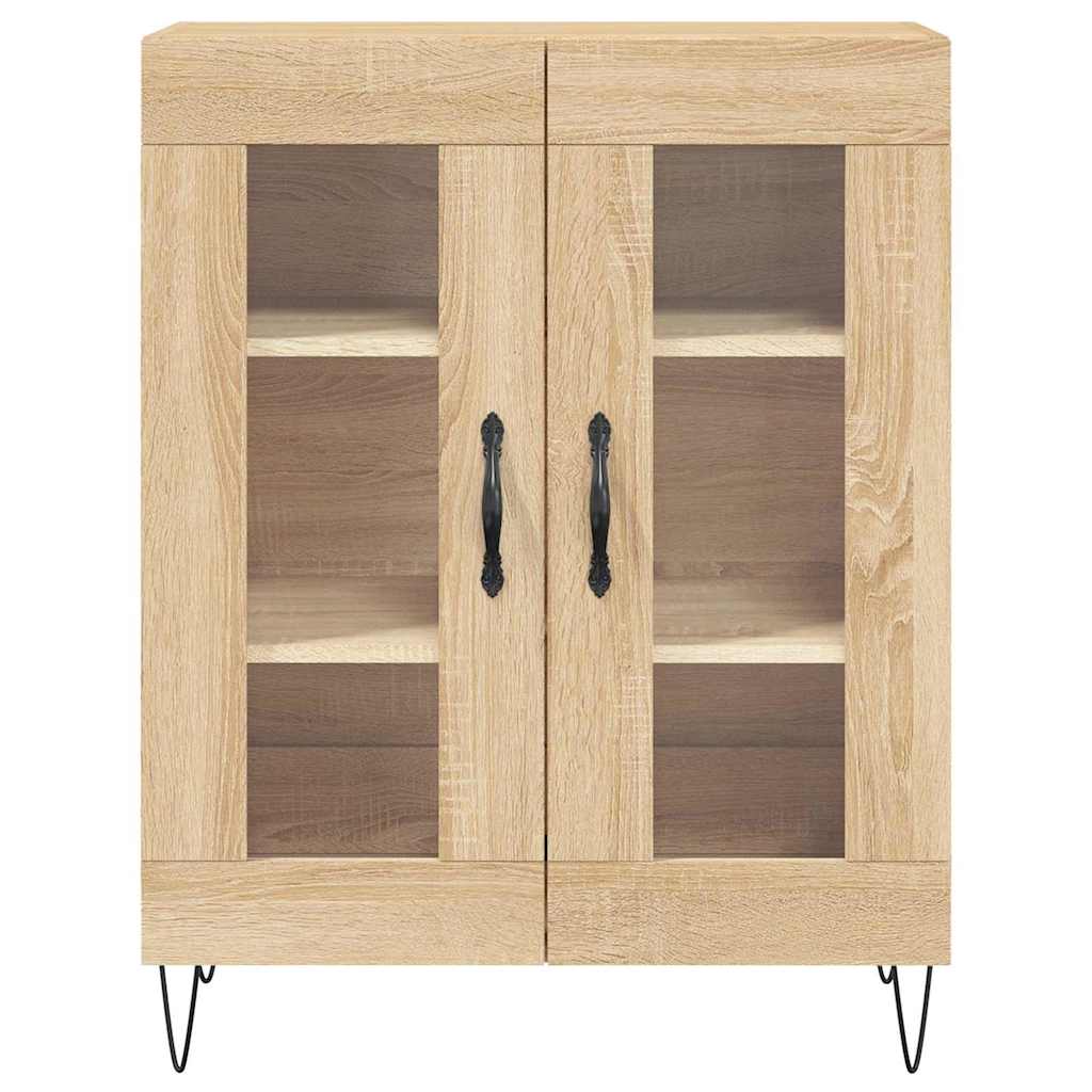 skænk 69,5x34x90 cm konstrueret træ sonoma-eg