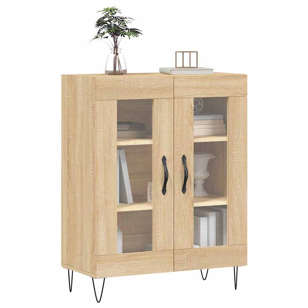skænk 69,5x34x90 cm konstrueret træ sonoma-eg