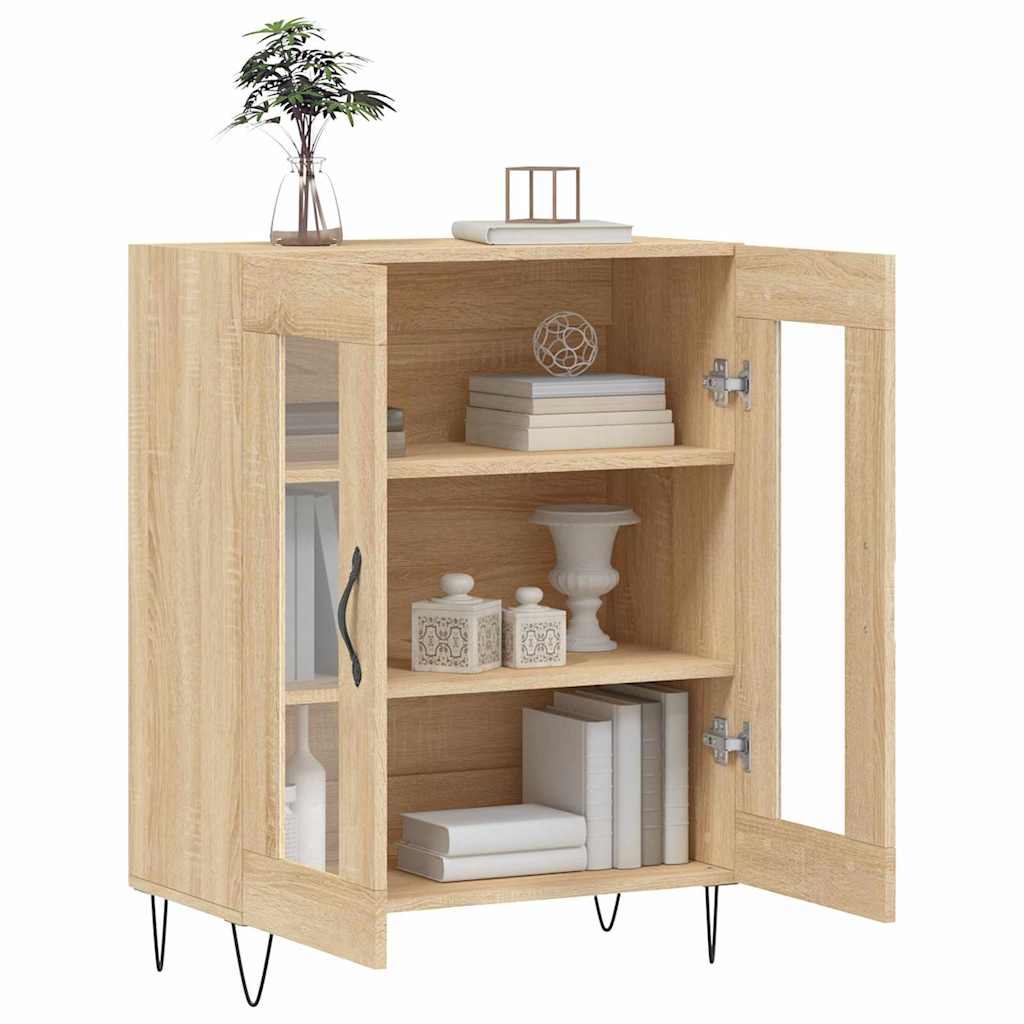 skænk 69,5x34x90 cm konstrueret træ sonoma-eg