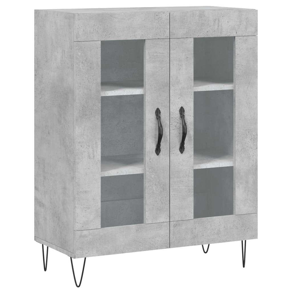 skænk 69,5x34x90 cm konstrueret træ betongrå