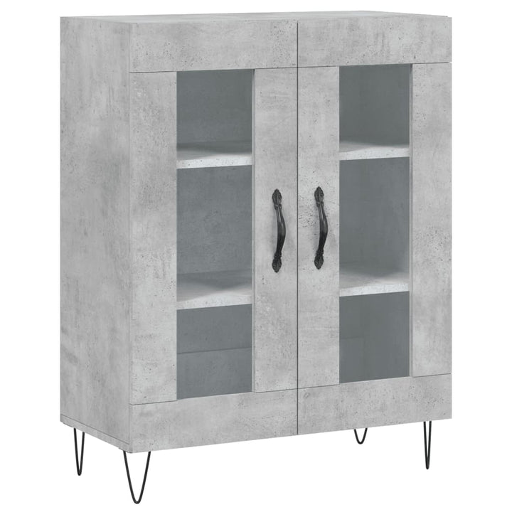 skænk 69,5x34x90 cm konstrueret træ betongrå