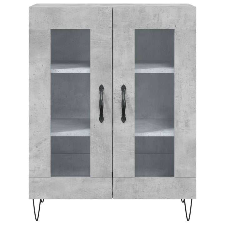 skænk 69,5x34x90 cm konstrueret træ betongrå