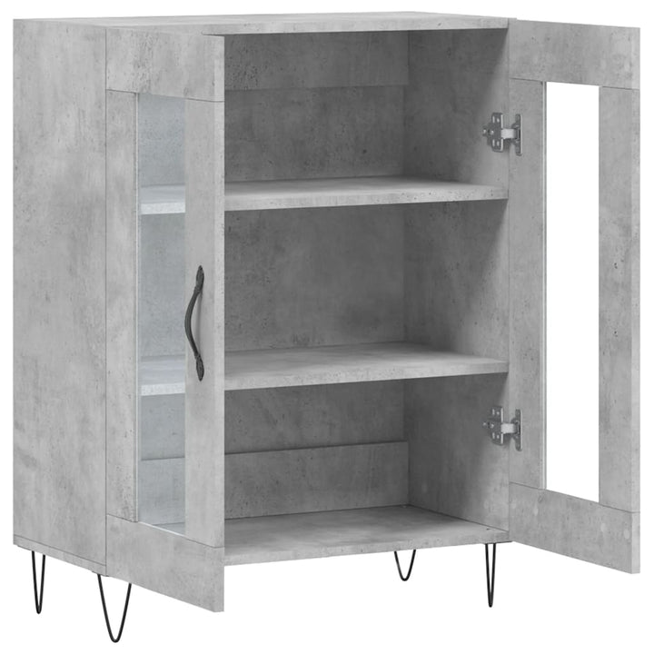 skænk 69,5x34x90 cm konstrueret træ betongrå