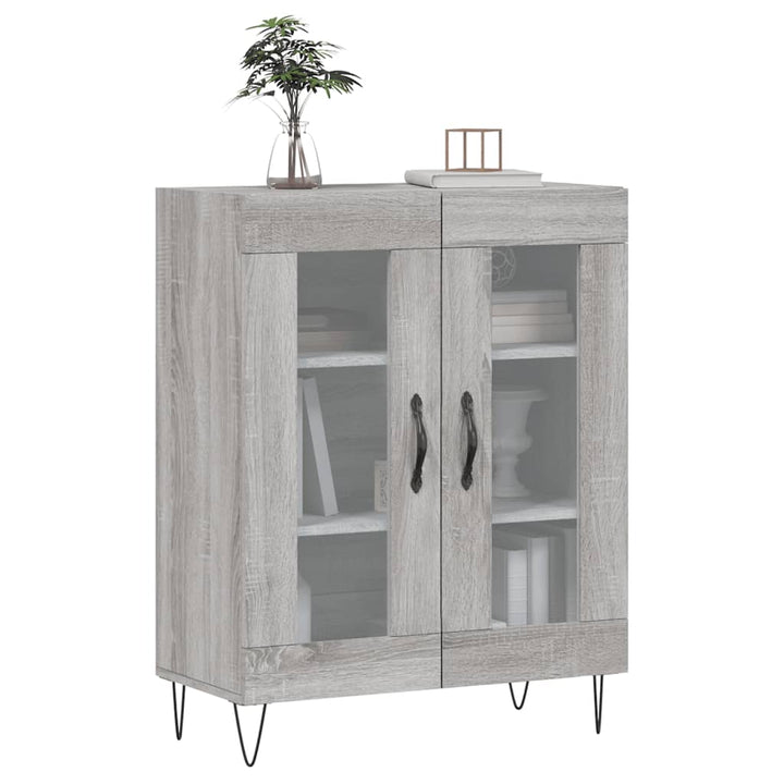 skænk 69,5x34x90 cm konstrueret træ grå sonoma-eg